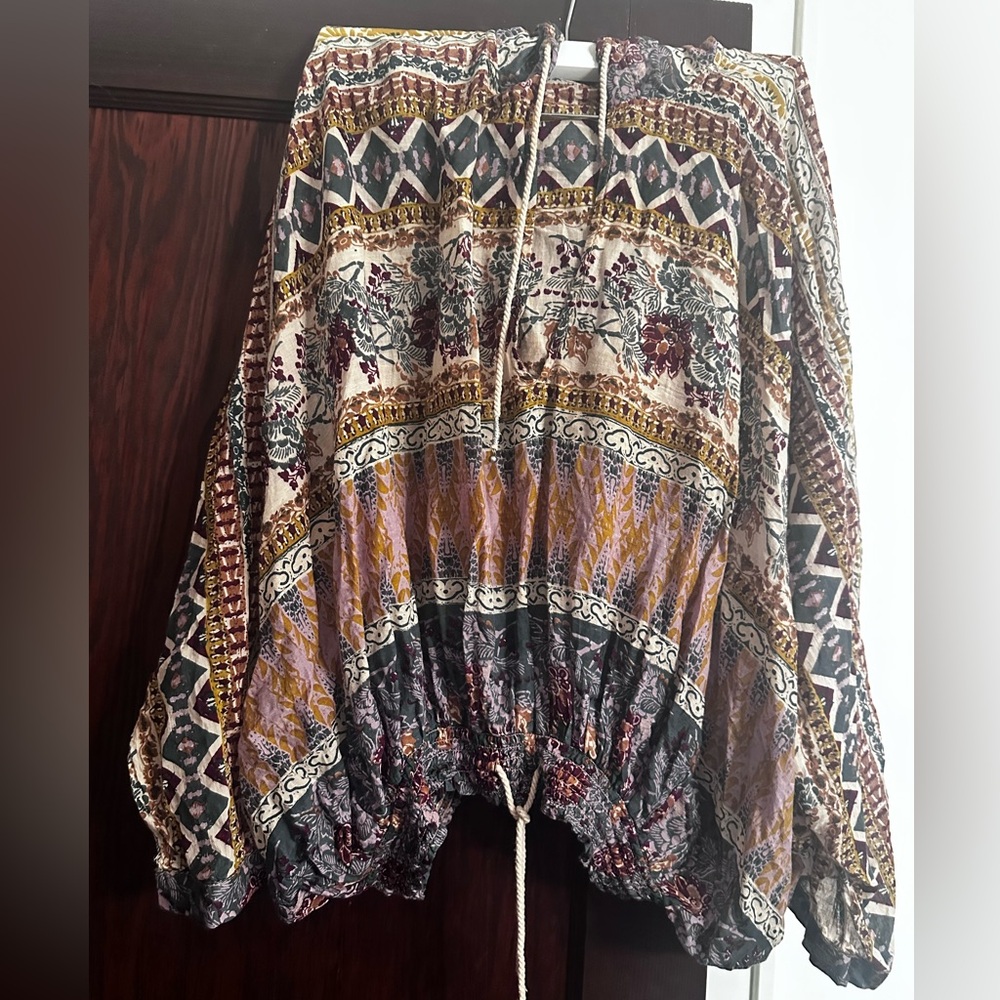 Free People Hold on Tight Gauze Top Oversized XS/S